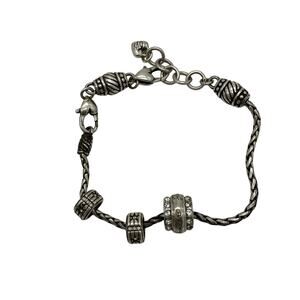 Brighton Slide Bracelet Charms Slide Right On Silver Plated Grandmother Charm